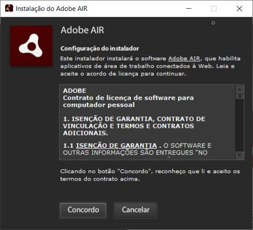Instalador Adobe AIR